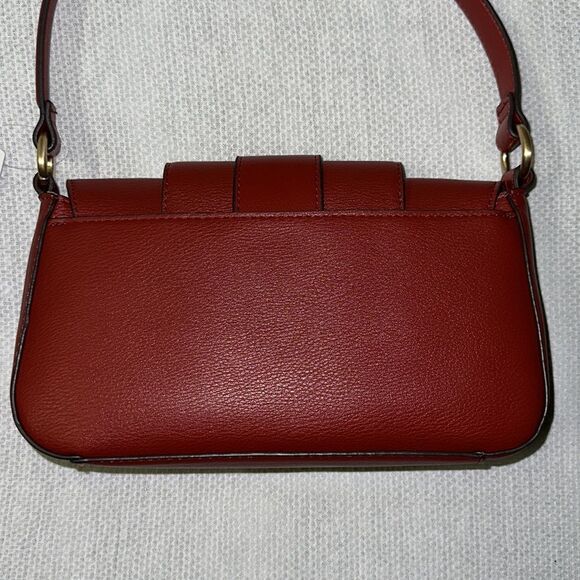 TIME and TRU Small Burgundy Pebbled Faux Leather Hobo Bag Purse - Picture 5 of 14